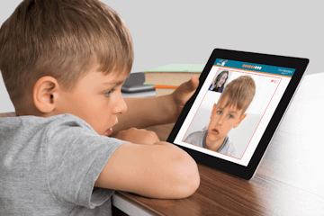 Child Speaking Into Camera